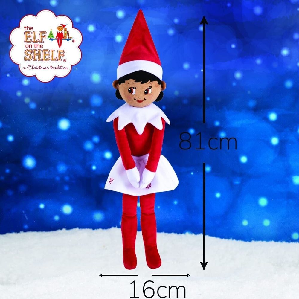 The Elf on the Shelf Plushee Pal 27" Huggable Dark Tone Girl Plush Toy