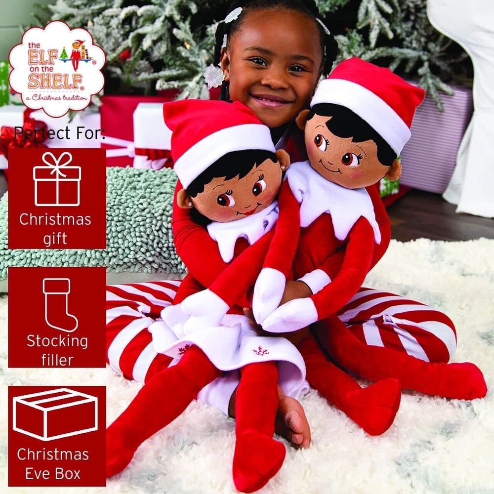 The Elf on the Shelf Plushee Pal 27" Huggable Dark Tone Girl Plush Toy