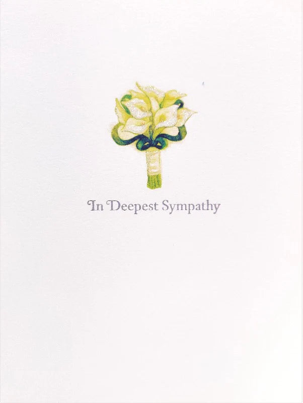 Papyrus In Deepest Sympathy Calla Lily Card