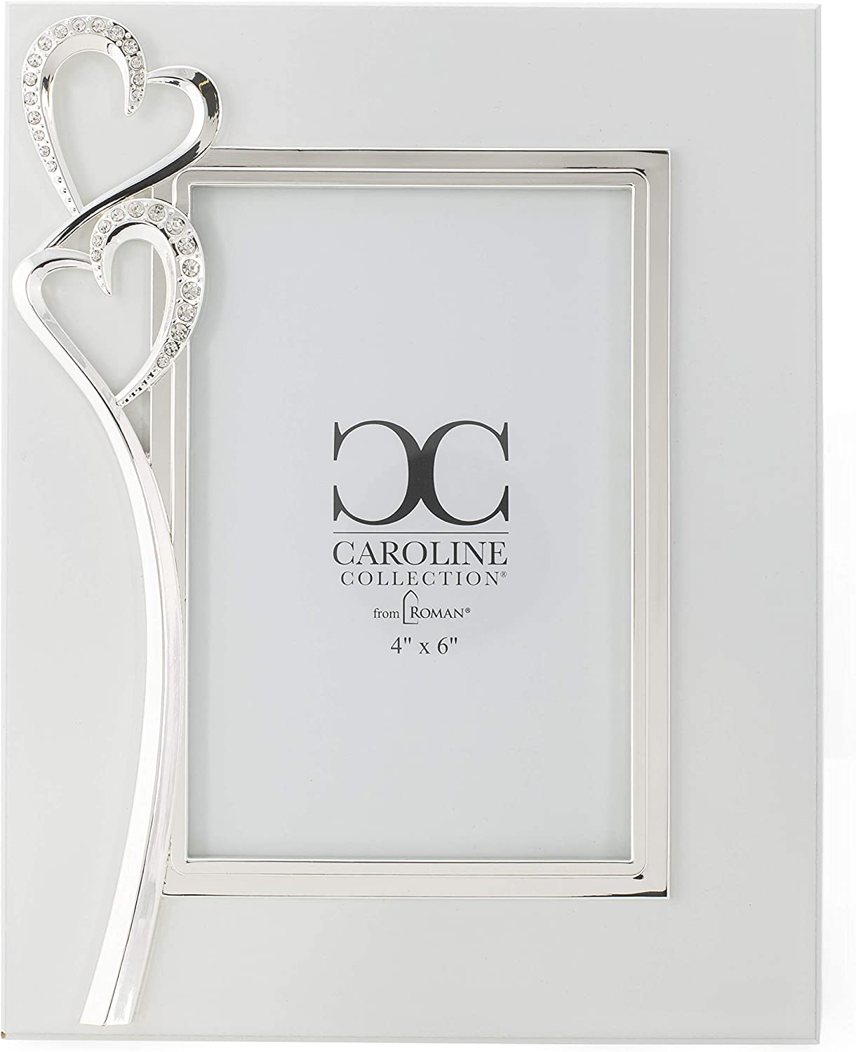 Roman 19065 Double Heart MDF Frame, 9"H, 4X6