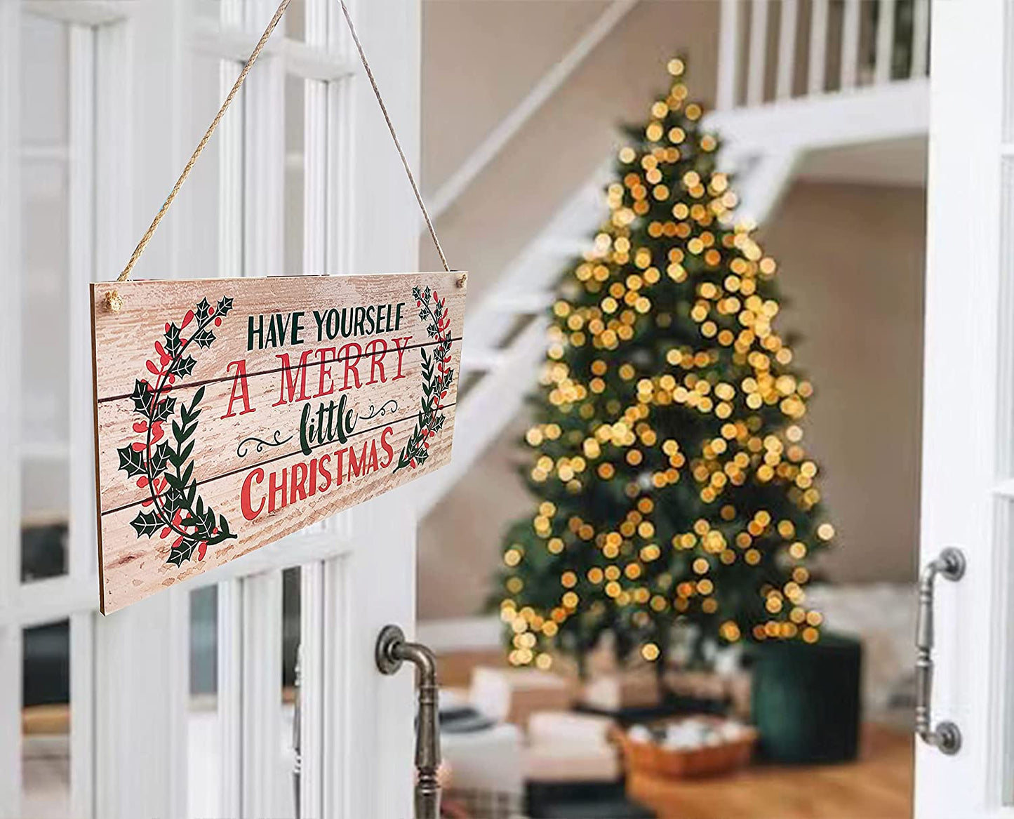 Christmas Décor Wood Hanging Sign Merry Christmas