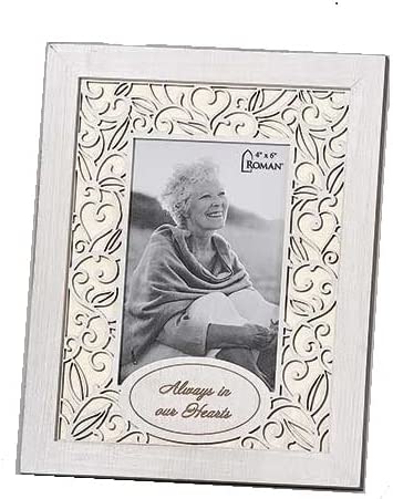 Roman 14291 Memorial Laser Wood Cut Frame, 9.5"H, 4X6