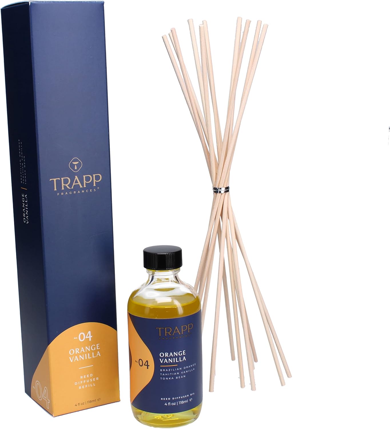 Trapp 74404 No. 04 Orange Vanilla 4 oz. Reed Diffuser Refill