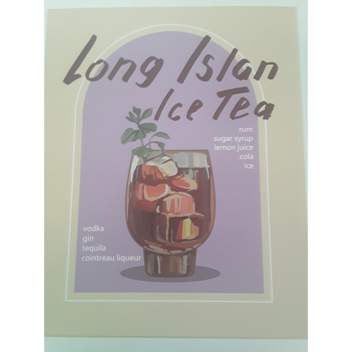 Cocktail Wall Art Poster & Prints Unframed, 8x10inch, Set of 6