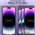 Phone Case Compatible for iPhone 14 Pro Max Built-in Glass Camera Protector, Shock Absorption