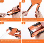 Pipe Cutter for Cutting O.D. PVC, PEX, & PPR Plastic Hoses/Plumbing Pipes (Diameter Less Than 42mm)
