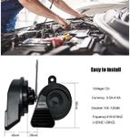 Electric Car Horn 12V loud Motorcycle Horn Replacement Auto Horn Waterproof High/Low Tone