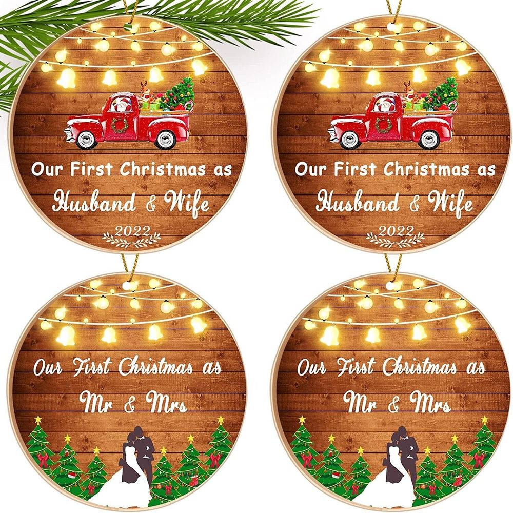 2022 Our First Christmas as Mr. and Mrs. Ornaments