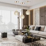 Mini Gold Crystal Light with 3 Colors Corn Lights 32" Pendant Lighting