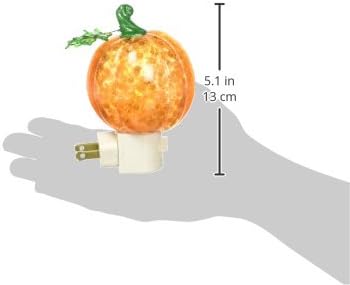 Roman Pumpkin Plug in Night Light with Swirling Confetti, 7-Inch