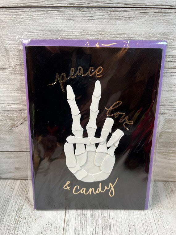 PAPYRUS "Peace, Love & Candy" Halloween Card