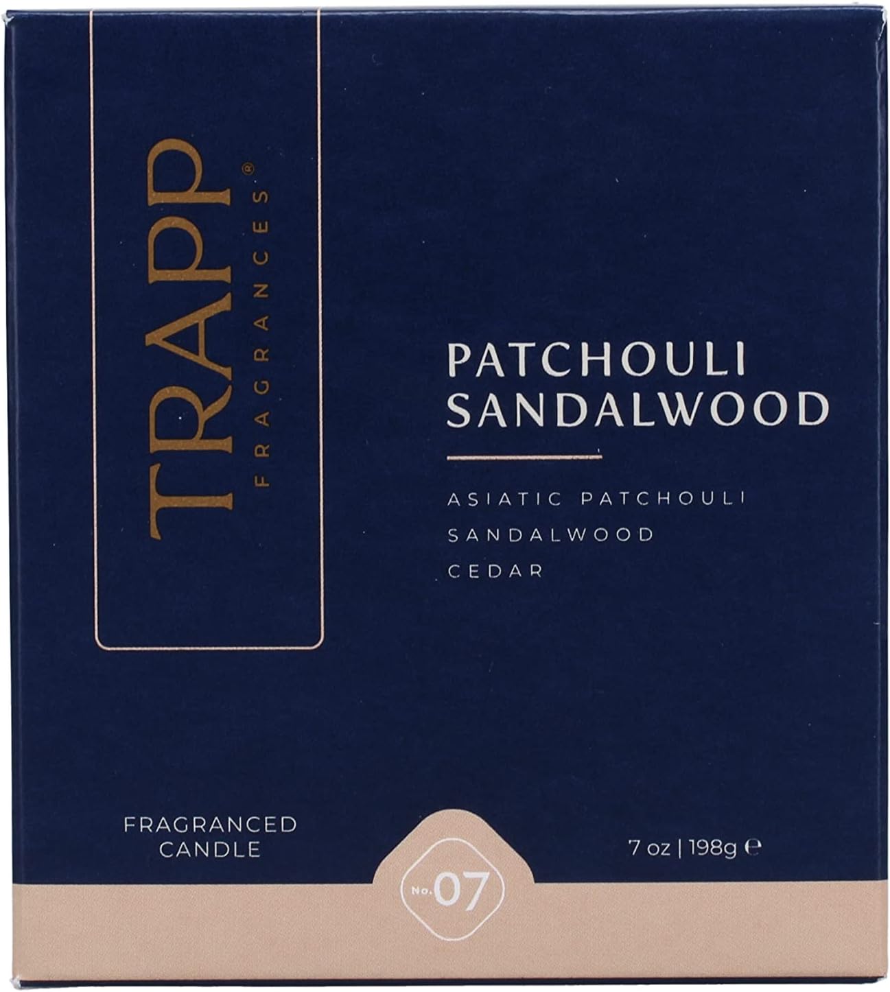 Trapp 70307 No. 07 Patchouli Sandalwood 7 oz. Candle in Signature Box
