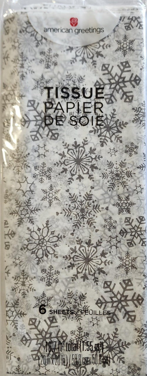American Greetings Tissue Sheets 6 CT. Silver Flake