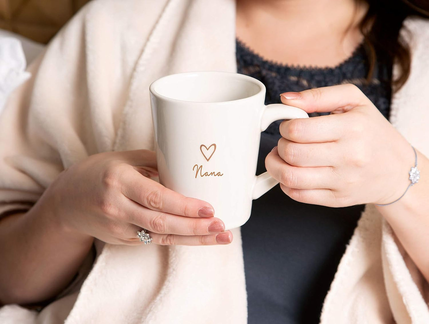 Pavilion Gift 19562 Nana Cup, 15 oz, Cream