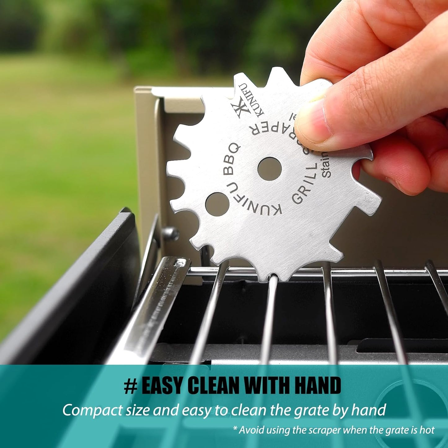 BBQ Grill Scraper, Stocking Stuffers, Bristle-Free for Griddle, Kitchen Gadgets Cleaner, Camping Accessories