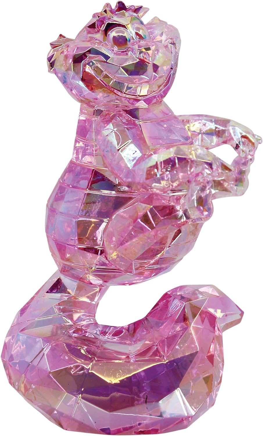 Enesco 6015337 FACETS Disney Alice in Wonderland The Cheshire Cat Figurine, 3.78 Inch, Pink