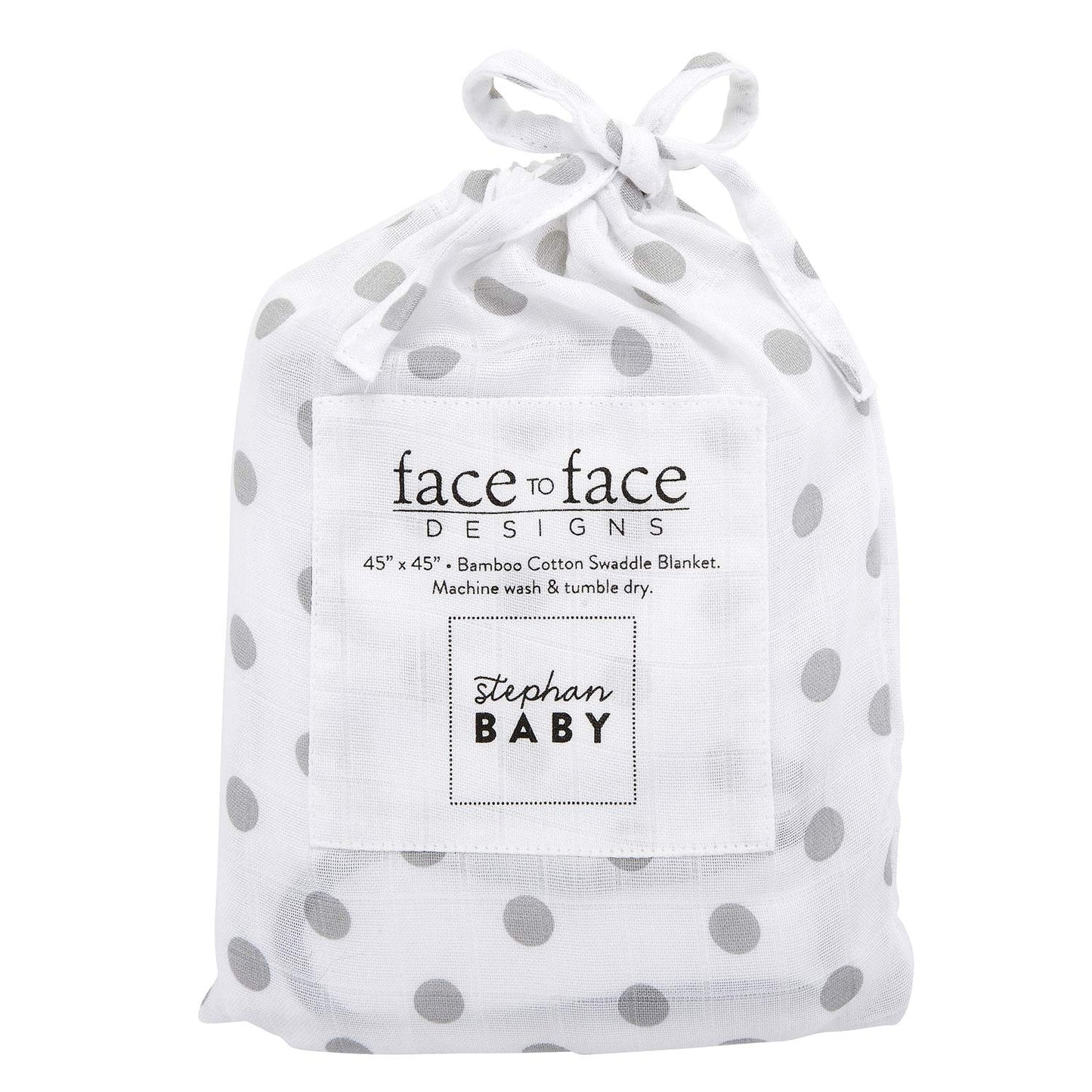 Stephan Baby Face to Face Collection Viscose + Cotton Swaddle, Love Bug