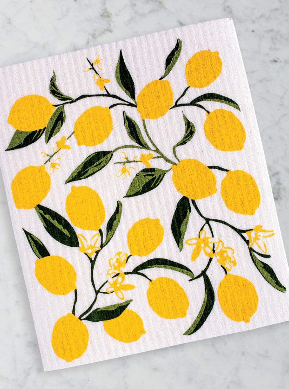 Design Imports India Swedish Dish Cloth, Lemon Bliss