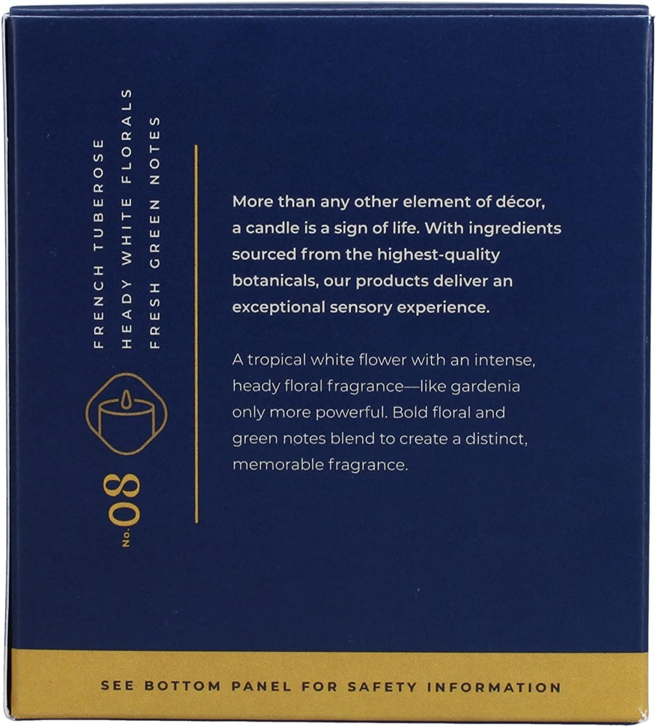Trapp 70308 No. 08 Fresh Cut Tuberose 7 oz. Candle in Signature Box