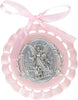 Giftware by Roman Inc, Children's Gifts, New Baby, 4.25" H Pink Cradle Medal,Religious, Inspirationa...