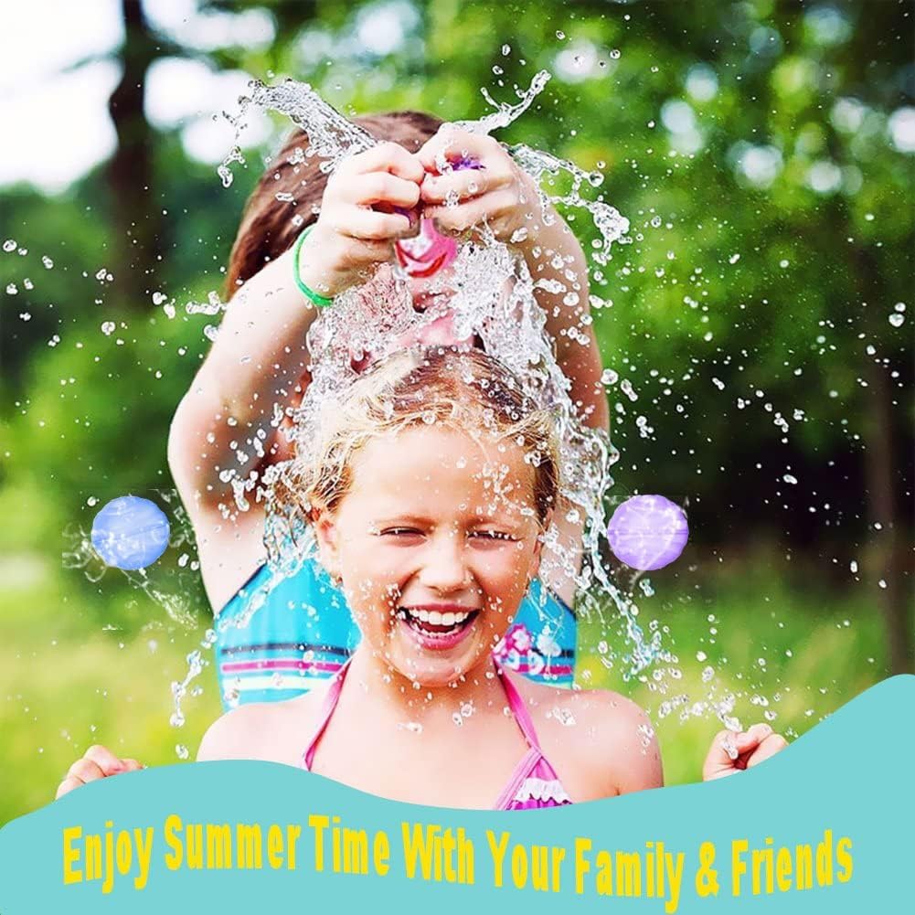 Reusable Water Balloons, Quick-Fill Self-Sealing Magnetic Water Balloon, Water Bomb Balls for Water Fight Game