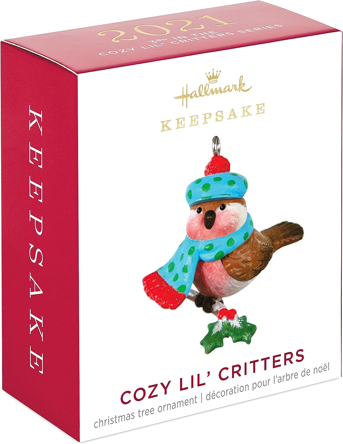 Hallmark Mini Cozy Lil' Critters Plastic Figurine Ornament, 1.2"