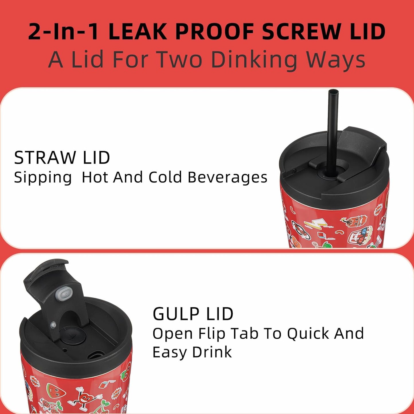 34oz Skinny Tumbler With lid And Straw Stainless Steel Travel Coffee Mug Insulated Tumblers Cups, Passionate-Red