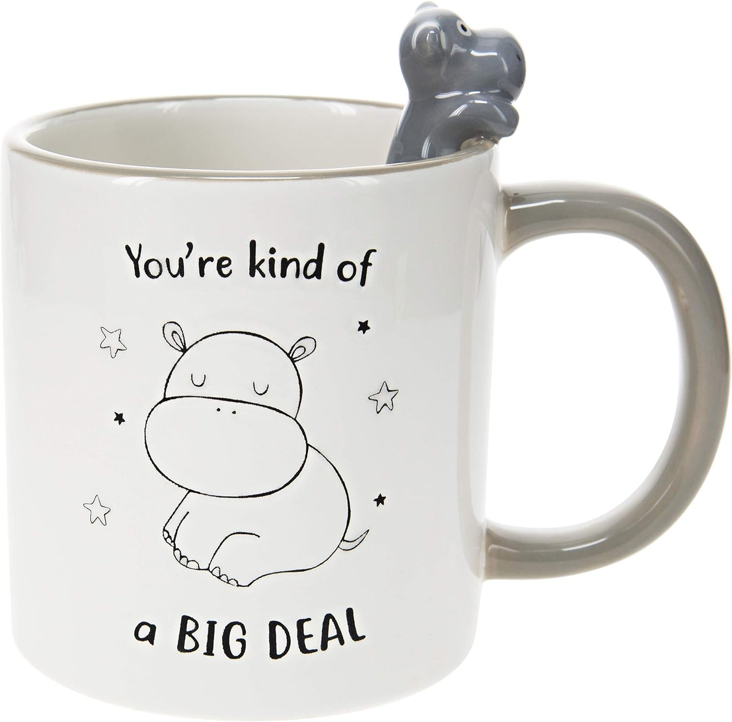Pavilion Gift 45631 You're Kind Of A Big Deal-Hippo Gray 17oz Dolomite Coffee Cup Mug