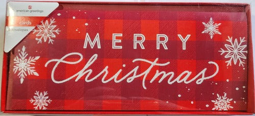 American Greetings Merry Christmas Plaid