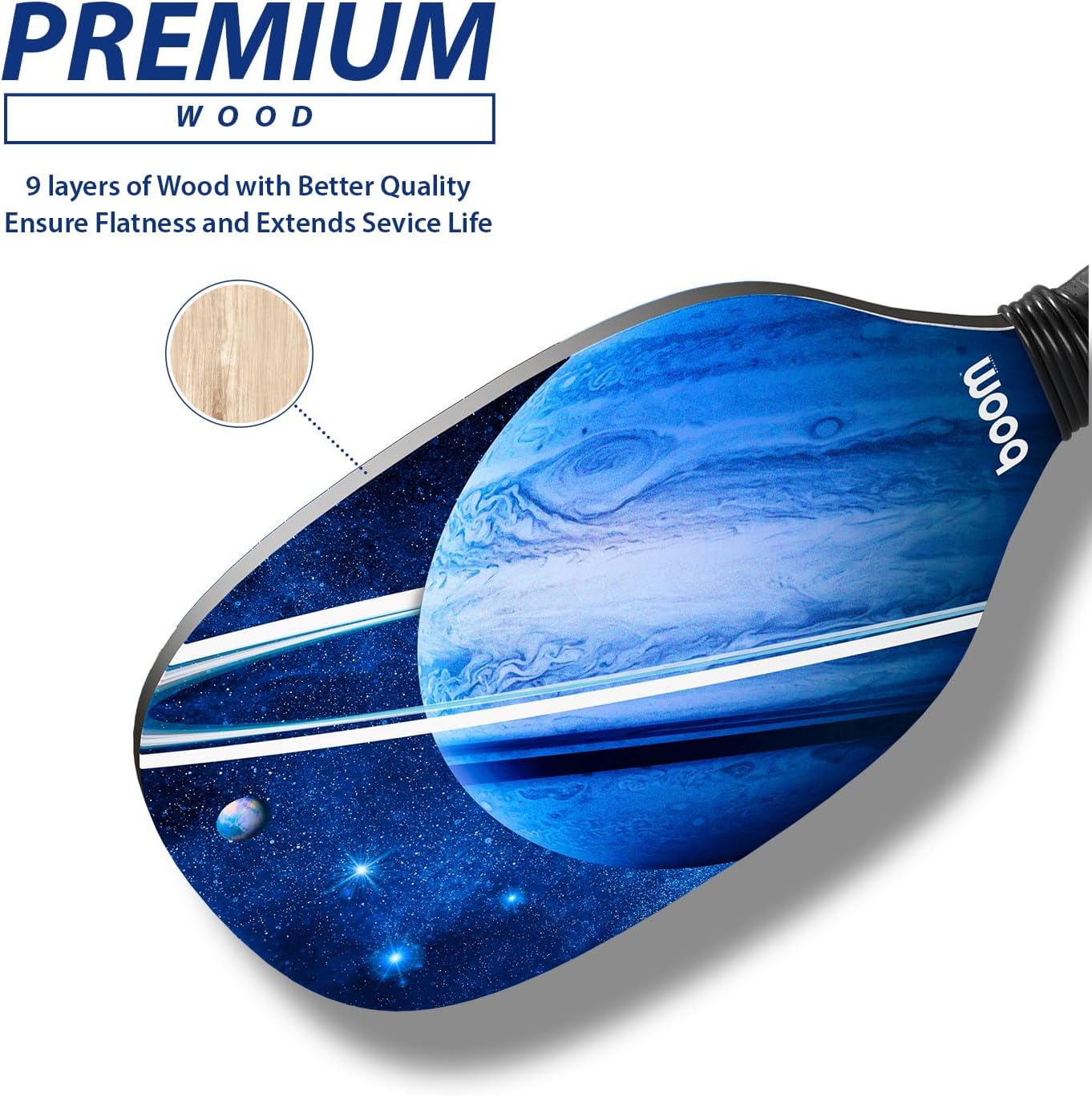 Pickleball Paddles, Pickleball Set with 4 Premium Wood Pickleball Paddles, 4 Cooling Towels, 4 Pickleball Balls & Carry Bag, Pickleball Paddle with Cushion Comfort Grip, Gifts for Men Women