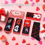 Valentine's Day Gift Socks for Him Her-Love Hearts Lips Socks Crazy Novelty Holiday Socks Gifts for ..