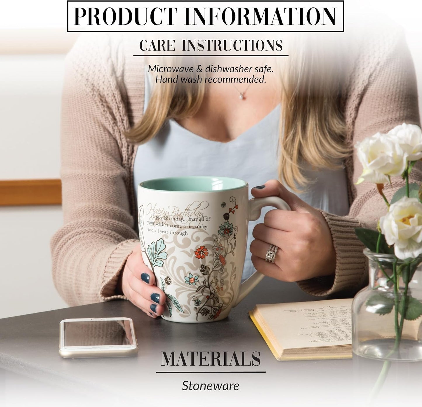 Pavilion Mark My Words Happy Birthday Mug, 4-3/4-Inch, 20-Ounce Capacity