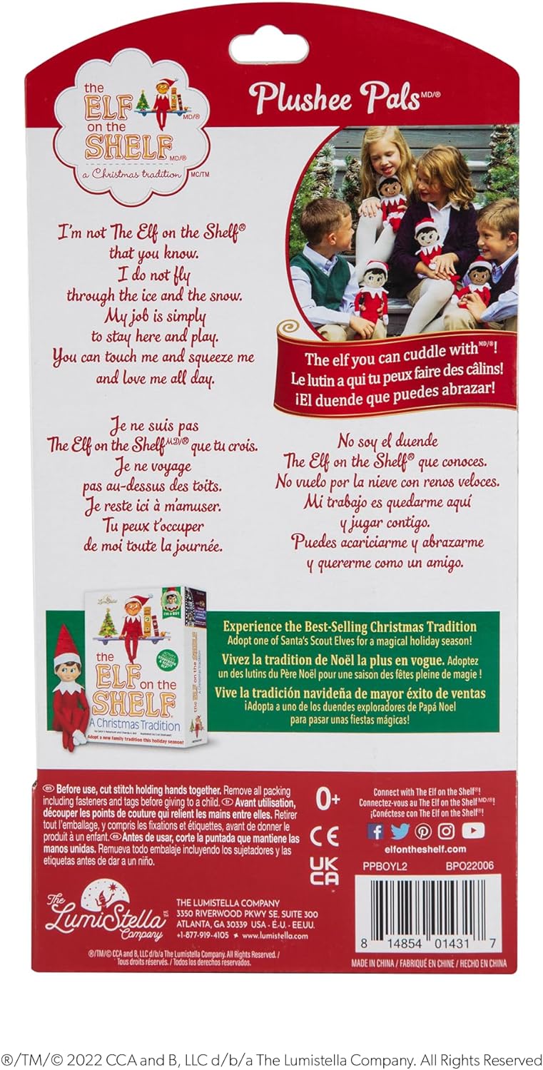 The Elf on the Shelf Plushee Pals, Blue Eyed Boy, Light