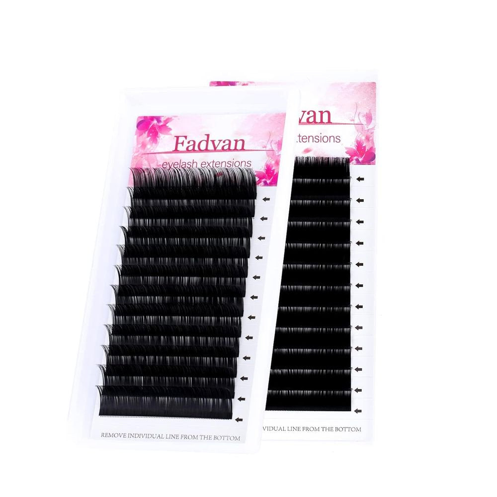 Classic Lash Extensions 0.05 D Curl 14mm Lash Extensions Volume Lash Extensions Silk Individual Lashes Pure Matte Black Eyelash Extension Application for Professional Salon Use (0.05D, 14mm)