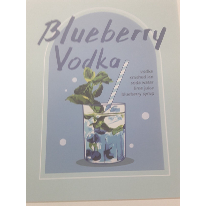 Cocktail Wall Art Poster & Prints Unframed, 8x10inch, Set of 6