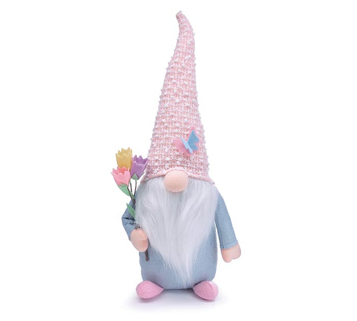 Burton & Burton 9741078 Spring Gnome W/ Tulips