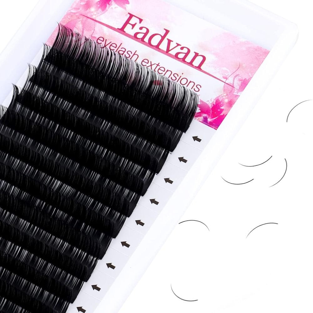 Classic Lash Extensions 0.05 D Curl 14mm Lash Extensions Volume Lash Extensions Silk Individual Lashes Pure Matte Black Eyelash Extension Application for Professional Salon Use (0.05D, 14mm)