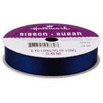 Hallmark Rfr40 6 Yd. Spool - Half Inch Wide Midnight Fabric Ribbon