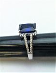 R.S. Covenant 984 S/Syn Saph/CZ Ring Size 10 LOC 100