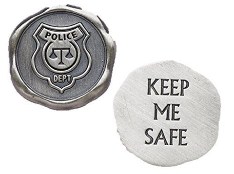 Roman Inc. 1" POLICE POCKET TOKEN "KEEP ME SAFE"