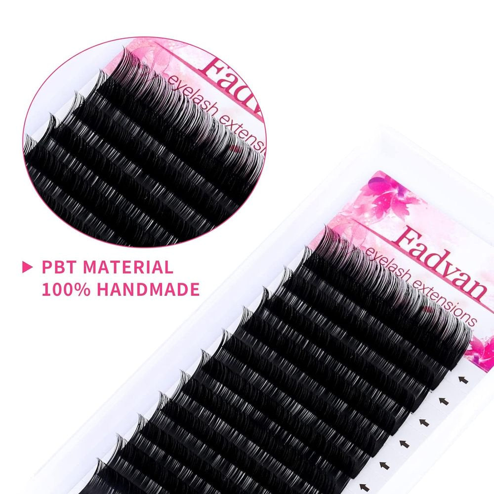 Classic Lash Extensions 0.05 D Curl 14mm Lash Extensions Volume Lash Extensions Silk Individual Lashes Pure Matte Black Eyelash Extension Application for Professional Salon Use (0.05D, 14mm)
