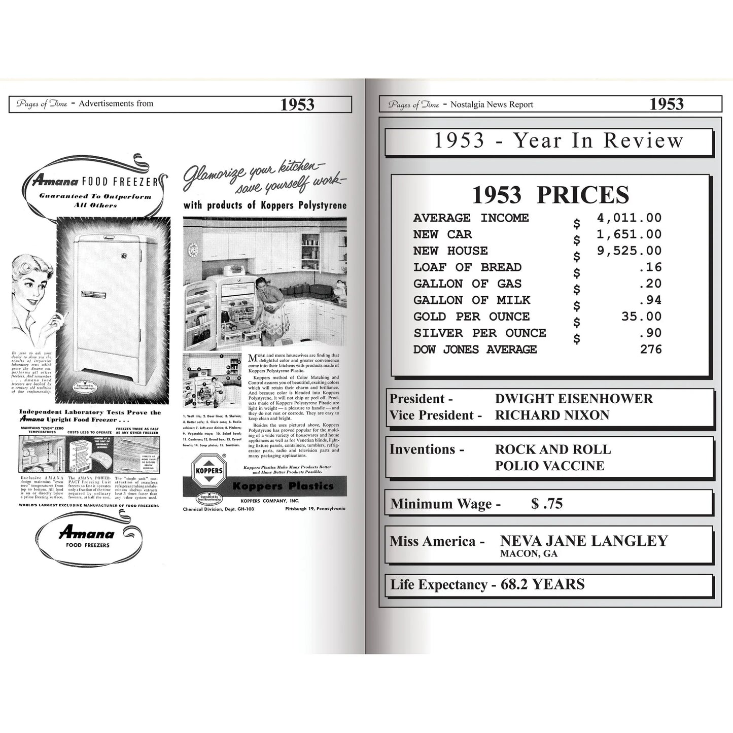 PAGES OF TIME 1931 A Nostalogic Look Back in Time