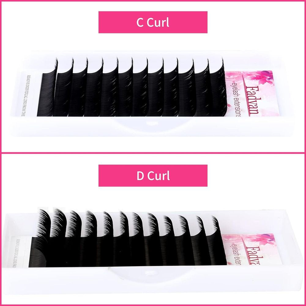 Classic Lash Extensions 0.05 D Curl 14mm Lash Extensions Volume Lash Extensions Silk Individual Lashes Pure Matte Black Eyelash Extension Application for Professional Salon Use (0.05D, 14mm)