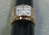 R. S. Covenant 2245 CZ Australian Crystal Men's Gold Ring Size 12