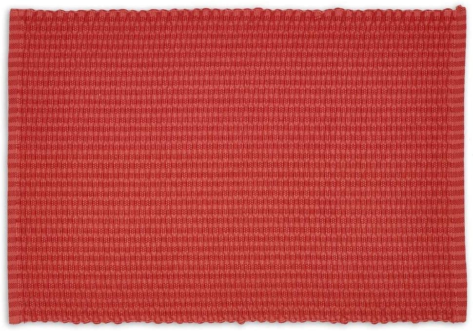 Design Imports 791617 Coral Isle Dobby Diamond Cotton Table Placemat 13 Inch x 19 Inch