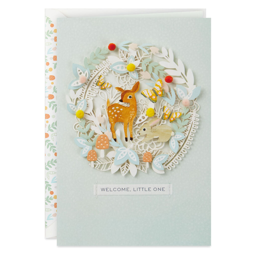 Forest Animals New Baby Card