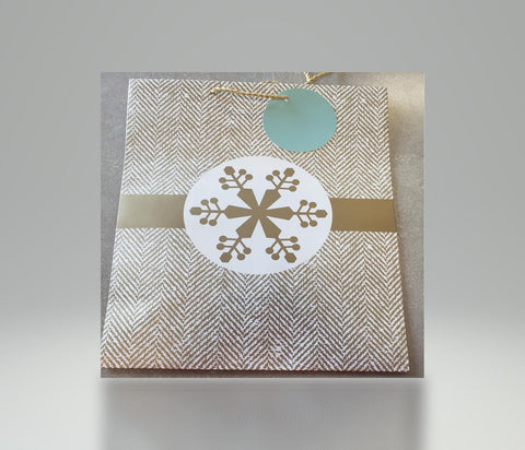 Hallmark Golden Snowflake W/ Teal Gift Tag