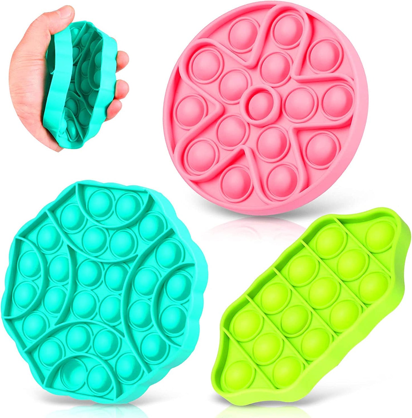 Push Pop Bubble Fidget Sensory Toy - Multifunctional Silicone Squeeze Sensory Toy Set
