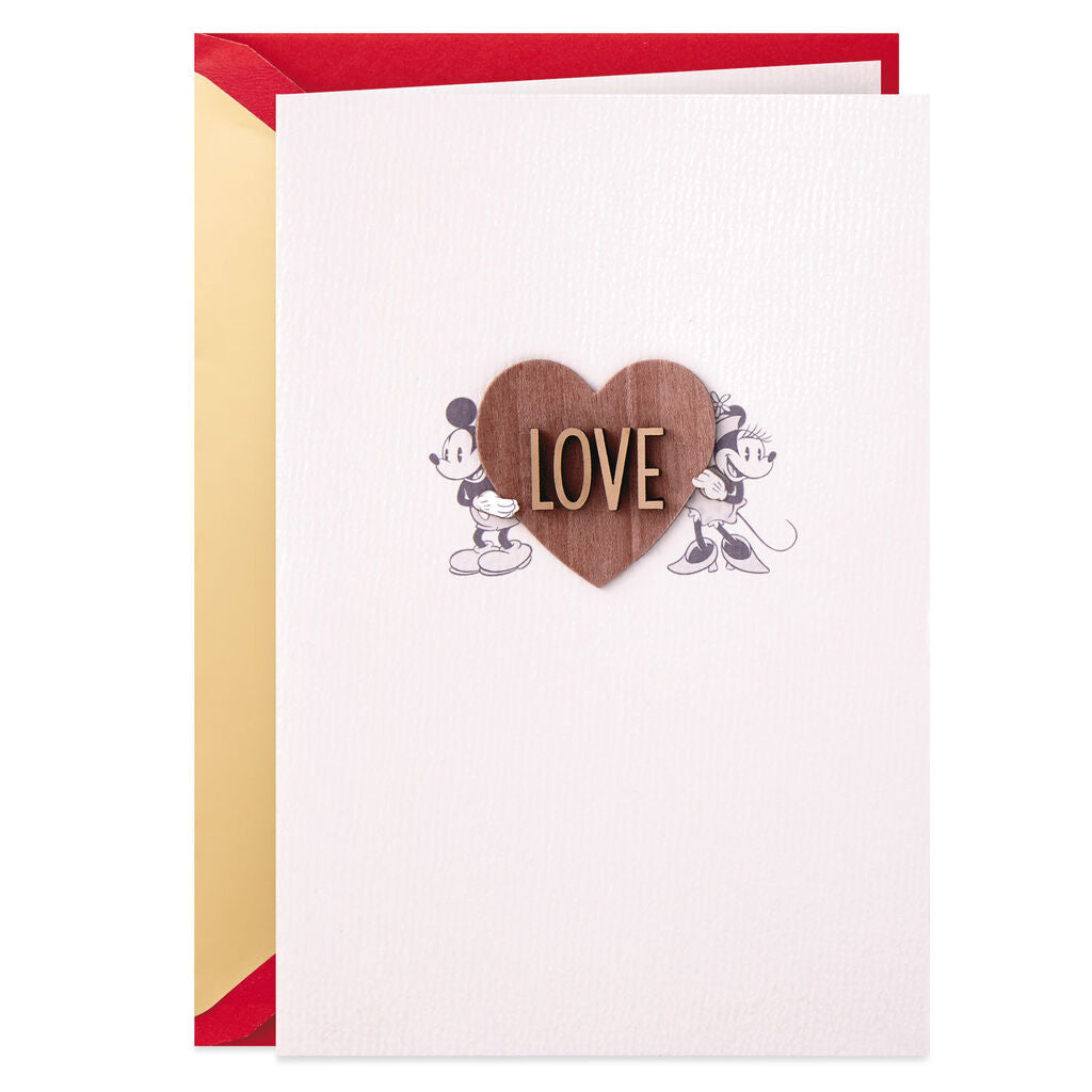 Signature Mickey and Minnie Cute Together Valentine's Day Card