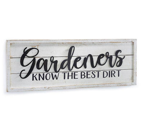 GARDENERS KNOW WOOD WALL HANGING